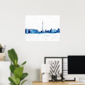 Toronto Canada Skyline CN Tower Poster (Thuiskantoor)