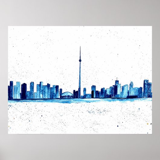 Toronto Canada Skyline CN Tower Poster (Voorkant)