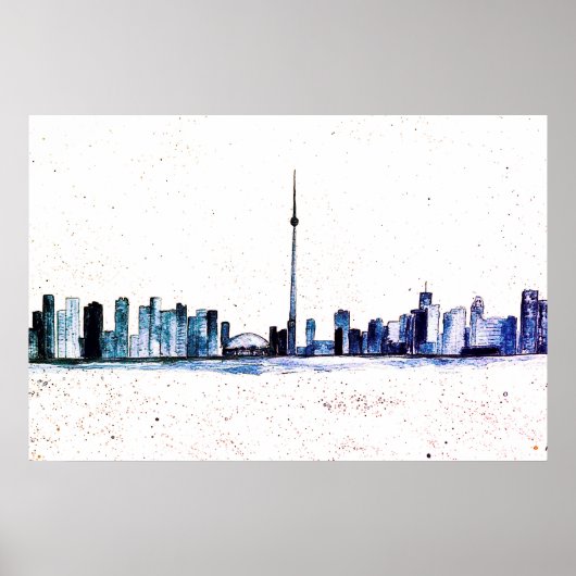 Toronto Canada Skyline  CN Tower Poster (Voorkant)