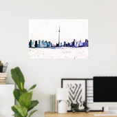 Toronto Canada Skyline  CN Tower Poster (Thuiskantoor)