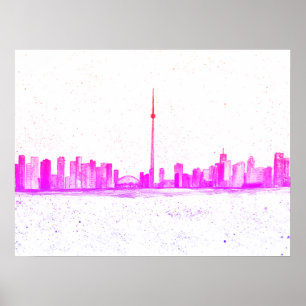 Toronto Canada Skyline CN Tower Poster