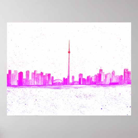 Toronto Canada Skyline  CN Tower Poster (Voorkant)