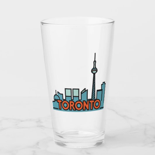 Toronto Canada Skyline Glas (Voorkant)