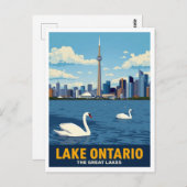 Toronto Canada Skyline Lake Ontario Briefkaart (Voorkant / Achterkant)