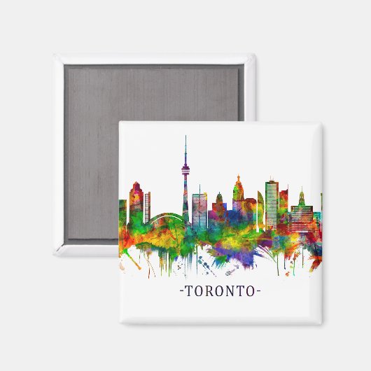 Toronto Canada Skyline Magneet (Voorkant / Achterkant)