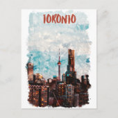 Toronto Canada skyline silhouet Briefkaart (Voorkant)