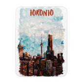 Toronto Canada skyline silhouet Magneet (Verticaal)