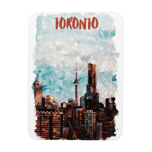Toronto Canada skyline silhouet Magneet