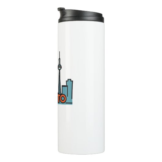 Toronto Canada Skyline Thermosbeker (Geroteerd rechts)