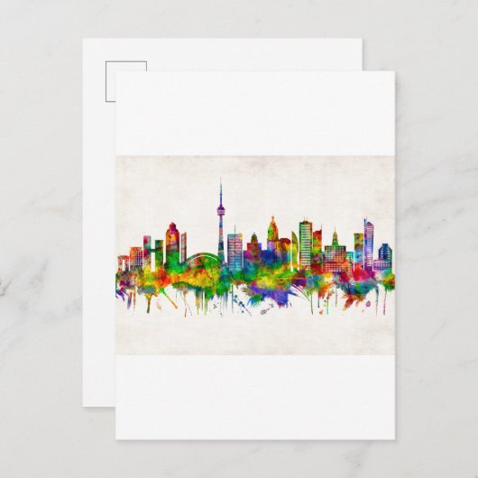 Toronto Canada Skyline Uitnodiging Briefkaart (Voorkant / Achterkant)