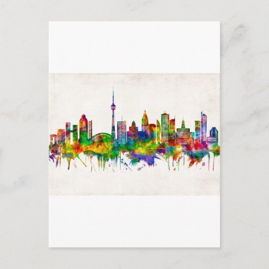 Toronto Canada Skyline Uitnodiging Briefkaart (Voorkant)