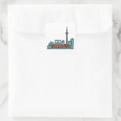 Toronto Canada Skyline Vierkante Sticker (Tas)