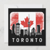 Toronto Canada Skyline  vlag Kaart (Voorkant)