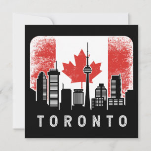 Toronto Canada Skyline vlag Kaart