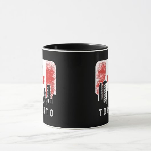 Toronto Canada Skyline  vlag Mok (Midden)