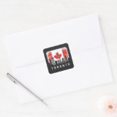 Toronto Canada Skyline  vlag Vierkante Sticker (Envelop)