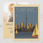 Toronto Canada | Sla de datum op - Foto Save The Date (Voorkant / Achterkant)