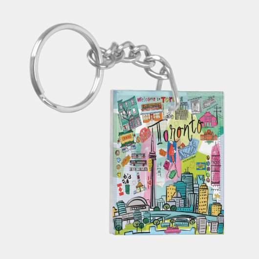 Toronto, Canada Sleutelhanger (Voorkant Links)