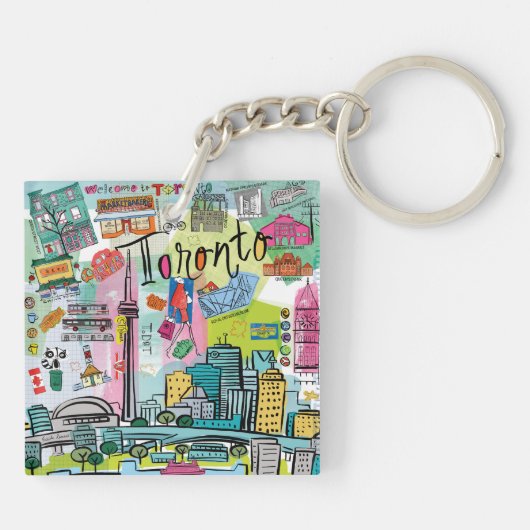 Toronto, Canada Sleutelhanger (Achterkant)