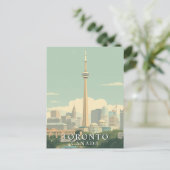 Toronto, Canada Stad Retro Kunst Briefkaart (Staand voorkant)