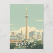 Toronto, Canada Stad Retro Kunst Briefkaart (Voorkant)
