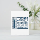 Toronto Canada Stedelijk Silhouet Grafisch Ontwerp Briefkaart (Staand voorkant)