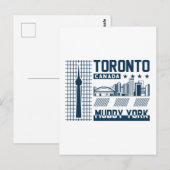 Toronto Canada Stedelijk Silhouet Grafisch Ontwerp Briefkaart (Voorkant / Achterkant)