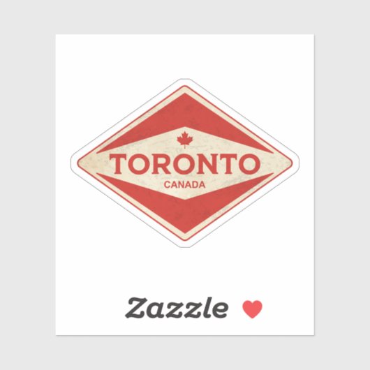 Toronto Canada  Sticker (Vel)