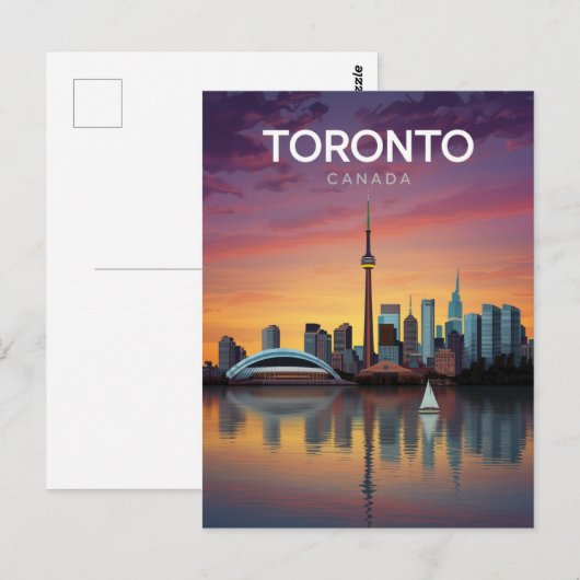 Toronto Canada Sunset Skyline Briefkaart (Voorkant / Achterkant)