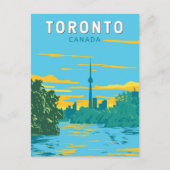 Toronto Canada Travel Art Vintage Briefkaart (Voorkant)