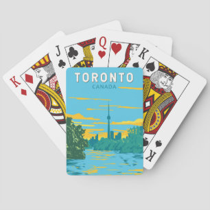 Toronto Canada Travel Art Vintage Pokerkaarten