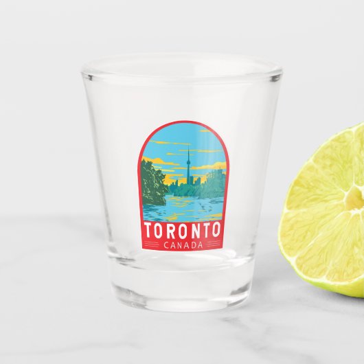Toronto Canada Travel Art Vintage Shot Glas (Voorkant)