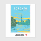 Toronto Canada Travel Art Vintage Sticker (Vel)
