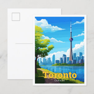 Toronto Canada Travel  Illustratie Briefkaart