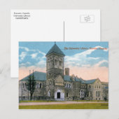 Toronto, Canada, Universiteitsbibliotheek, Vintage Briefkaart (Voorkant / Achterkant)