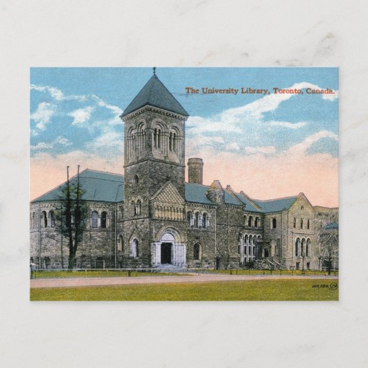 Toronto, Canada, Universiteitsbibliotheek, Vintage Briefkaart (Voorkant)