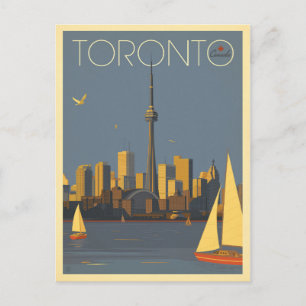 Toronto, Canada   Veldlijn met zeilboten Briefkaart