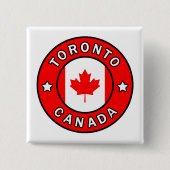 Toronto Canada Vierkante Button 5,1 Cm (Voorkant)
