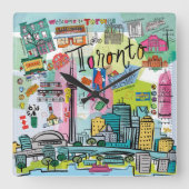 Toronto, Canada Vierkante Klok (Voorkant)