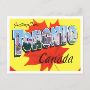 Toronto, Canada Vintage Big Letters Briefkaart