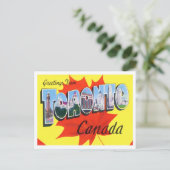 Toronto, Canada Vintage Big Letters Briefkaart (Staand voorkant)