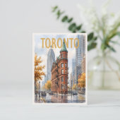 Toronto Canada Vintage Reis Feestdagenkaart (Staand voorkant)