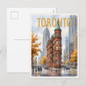 Toronto Canada Vintage Reis Feestdagenkaart (Voorkant / Achterkant)