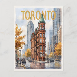 Toronto Canada Vintage Reis Feestdagenkaart