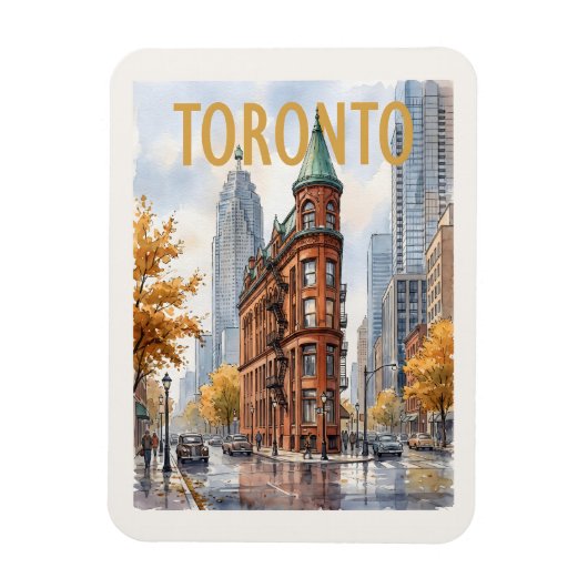 Toronto Canada Vintage Reis Magneet (Verticaal)