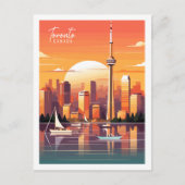 Toronto Canada vintage reisillustratie Briefkaart (Voorkant)