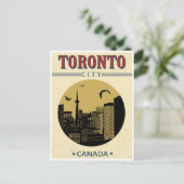 Toronto Canada Vintage Reizen Ontario kunst Briefkaart (Staand voorkant)