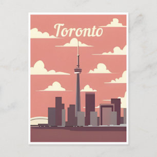Toronto Canada Vintage Reizen Ontario kunst Briefkaart