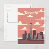 Toronto Canada Vintage Reizen Ontario kunst Briefkaart (Voorkant / Achterkant)