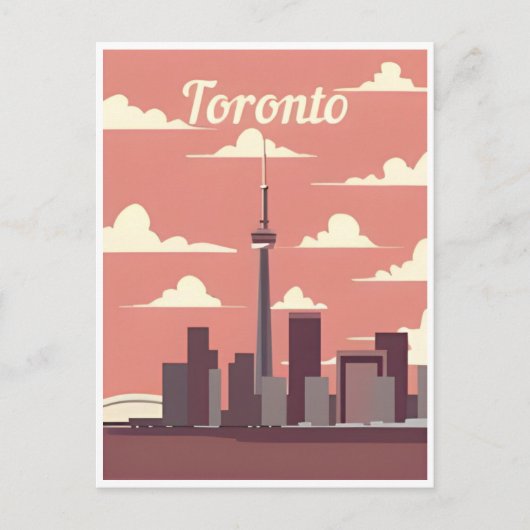 Toronto Canada Vintage Reizen Ontario kunst Briefkaart (Voorkant)